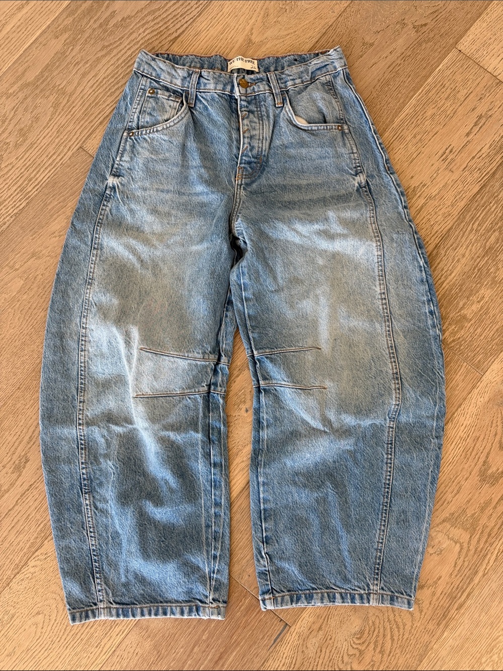 We The Free Light Blue Wide Leg Flare Jeans
